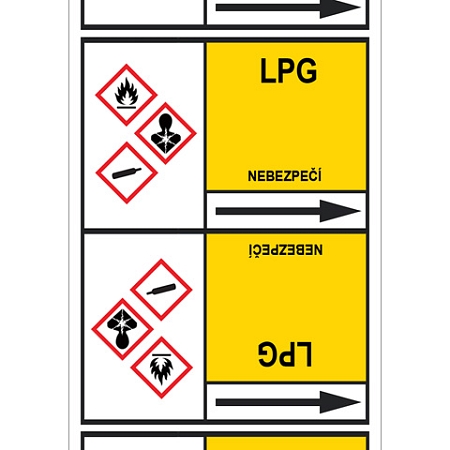 Značení potrubí, LPG